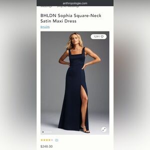 BHLDN Sophia Square Neck Dress from Anthropologie